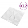 Panele ścienne 12 pcs Biały diamentowy 50 x 50 cm Pianka XPS