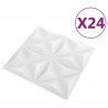 Panele ścienne 24 pcs Białe origami 50 x 50 cm Pianka XPS