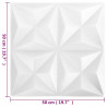 Panele ścienne 24 pcs Białe origami 50 x 50 cm Pianka XPS