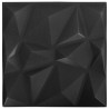 Panele ścienne 24 pcs Czarny diamentowy 50 x 50 cm Pianka XPS