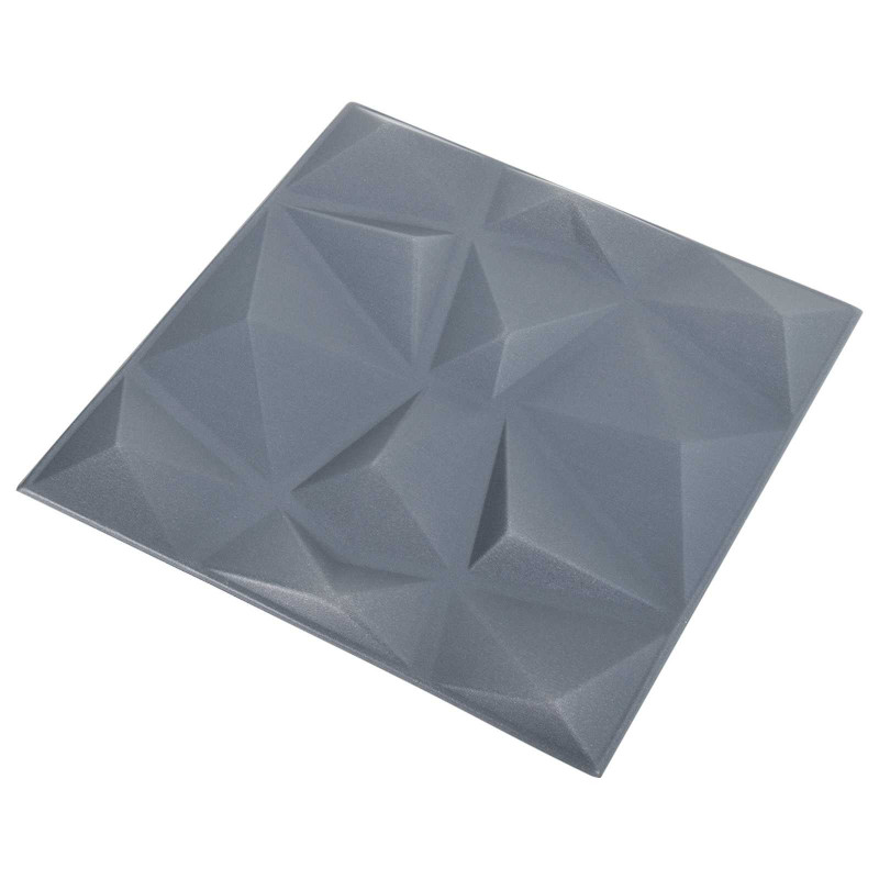 Panele ścienne 24 pcs Szary diamentowy 50 x 50 cm Pianka XPS