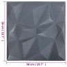 Panele ścienne 24 pcs Szary diamentowy 50 x 50 cm Pianka XPS