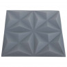 Panele ścienne 48 pcs Origami szare 50 x 50 cm Pianka XPS