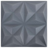 Panele ścienne 48 pcs Origami szare 50 x 50 cm Pianka XPS