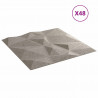 Panele ścienne 48 pcs Betonowy szary 50 x 50 cm Pianka XPS