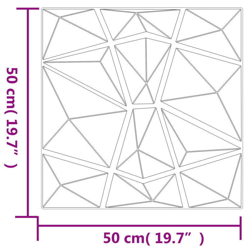 Panele ścienne 48 pcs Betonowy szary 50 x 50 cm Pianka XPS
