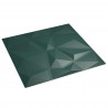 Panele ścienne 24 pcs zielony 50 x 50 cm Pianka XPS