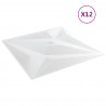 Panele ścienne 12 pcs Biała gwiazda 50 x 50 cm Pianka XPS