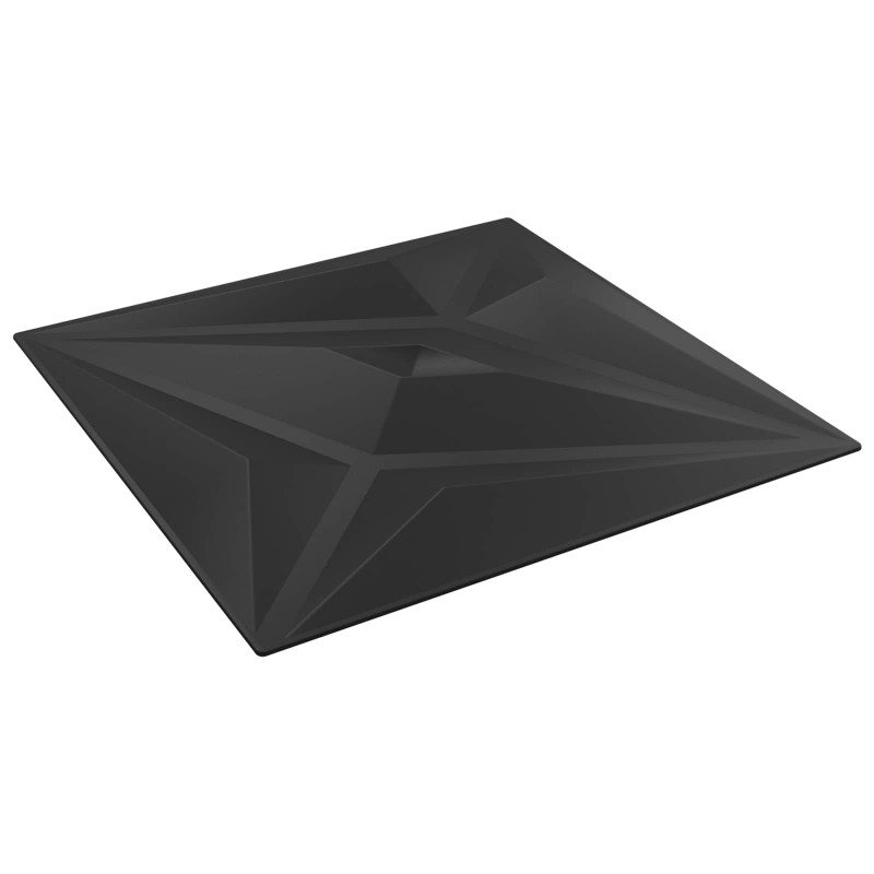 Panele ścienne 24 pcs Czarna gwiazda 50 x 50 cm Pianka XPS