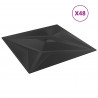 Panele ścienne 48 pcs Czarna gwiazda 50 x 50 cm Pianka XPS