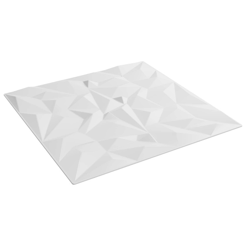 Panele ścienne 12 pcs Biały 50 x 50 cm Pianka XPS