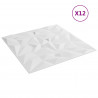 Panele ścienne 12 pcs Biały 50 x 50 cm Pianka XPS