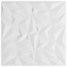 Panele ścienne 12 pcs Biały 50 x 50 cm Pianka XPS