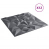 Panele ścienne 12 pcs Ametyst szary 50 x 50 cm Pianka XPS