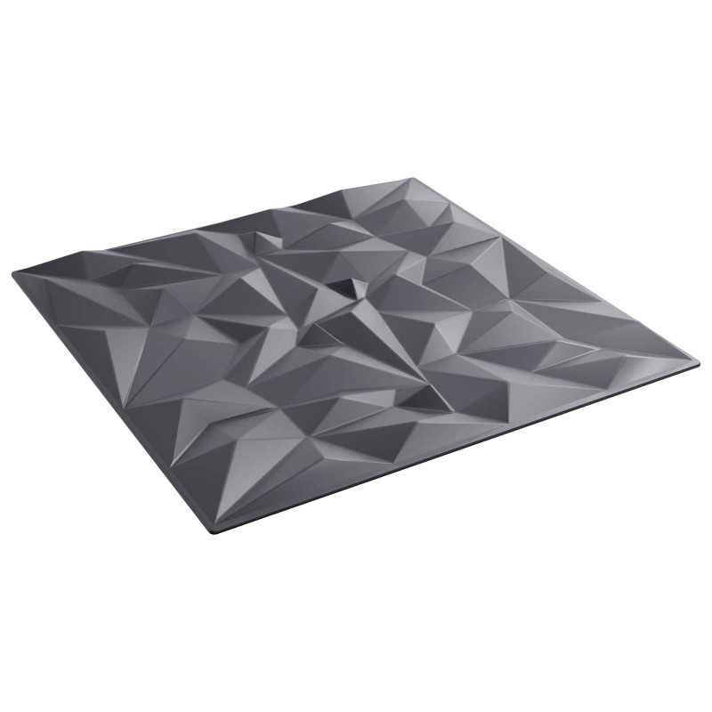 Panele ścienne 24 pcs Ametyst szary 50 x 50 cm Pianka XPS