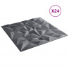 Panele ścienne 24 pcs Ametyst szary 50 x 50 cm Pianka XPS