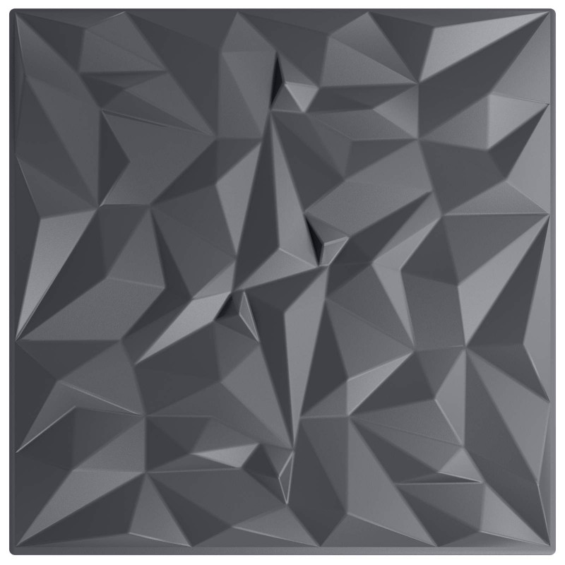 Panele ścienne 24 pcs Ametyst szary 50 x 50 cm Pianka XPS