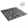 Panele ścienne 48 pcs Ametyst szary 50 x 50 cm Pianka XPS