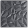 Panele ścienne 48 pcs Ametyst szary 50 x 50 cm Pianka XPS