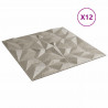 Panele ścienne 12 pcs Beton ametystowy 50 x 50 cm Pianka XPS