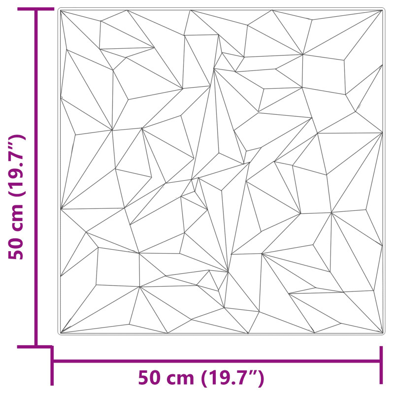 Panele ścienne 24 pcs Beton ametystowy 50 x 50 cm Pianka XPS
