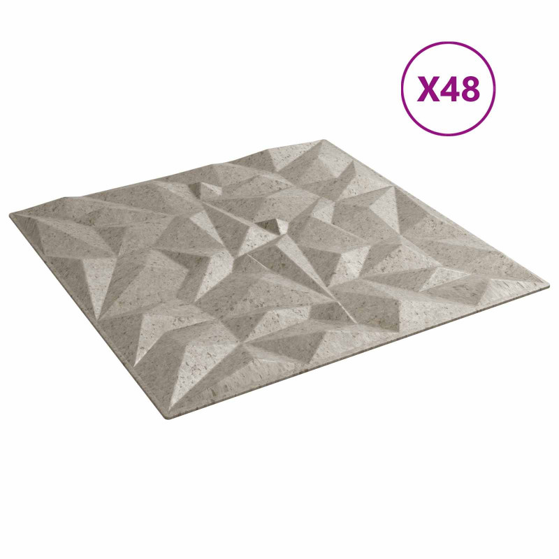 Panele ścienne 48 pcs Beton ametystowy 50 x 50 cm Pianka XPS
