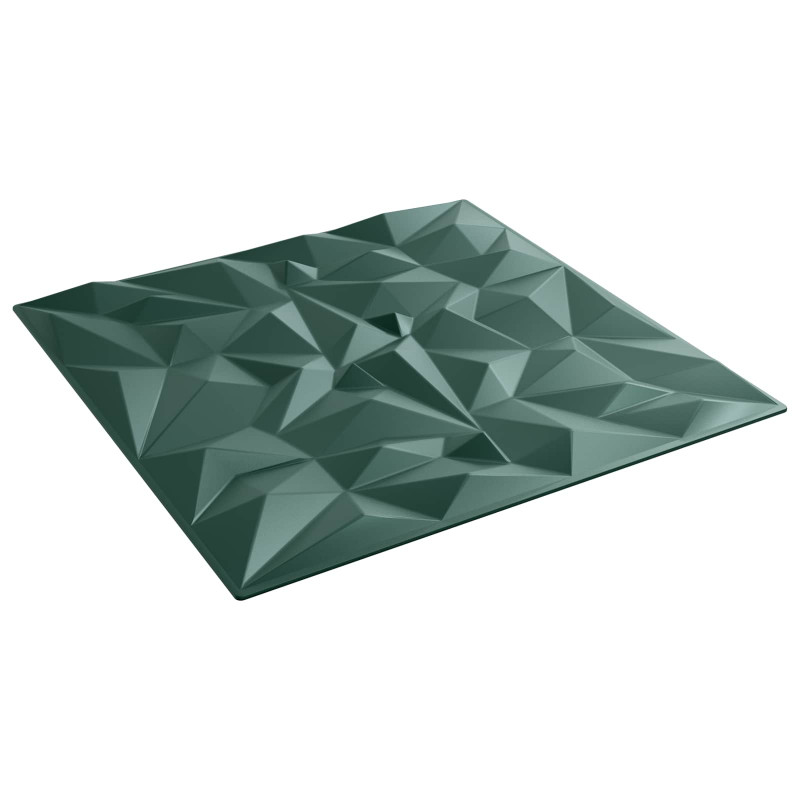 Panele ścienne 48 pcs Zielony ametystowy 50 x 50 cm Pianka XPS