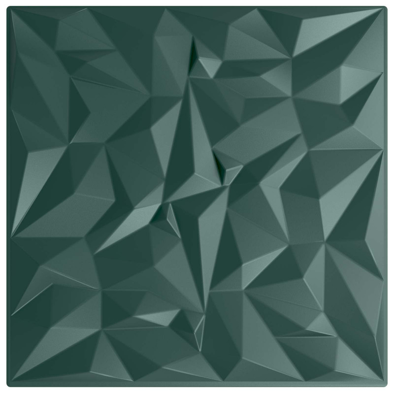 Panele ścienne 48 pcs Zielony ametystowy 50 x 50 cm Pianka XPS