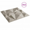 Panele ścienne 12 pcs Beton diamentowy 50 x 50 cm Pianka XPS