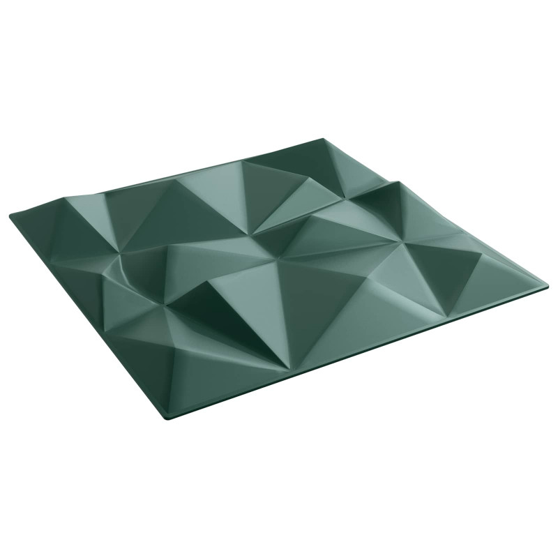 Panele ścienne 12 pcs Zielony diamentowy 50 x 50 cm Pianka XPS
