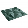 Panele ścienne 12 pcs Zielony diamentowy 50 x 50 cm Pianka XPS