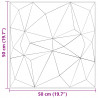 Panele ścienne 12 pcs Zielony diamentowy 50 x 50 cm Pianka XPS