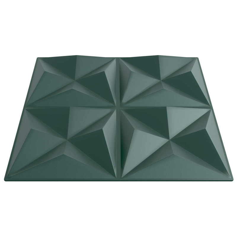 Panele ścienne 24 pcs Zielone origami 50 x 50 cm Pianka XPS