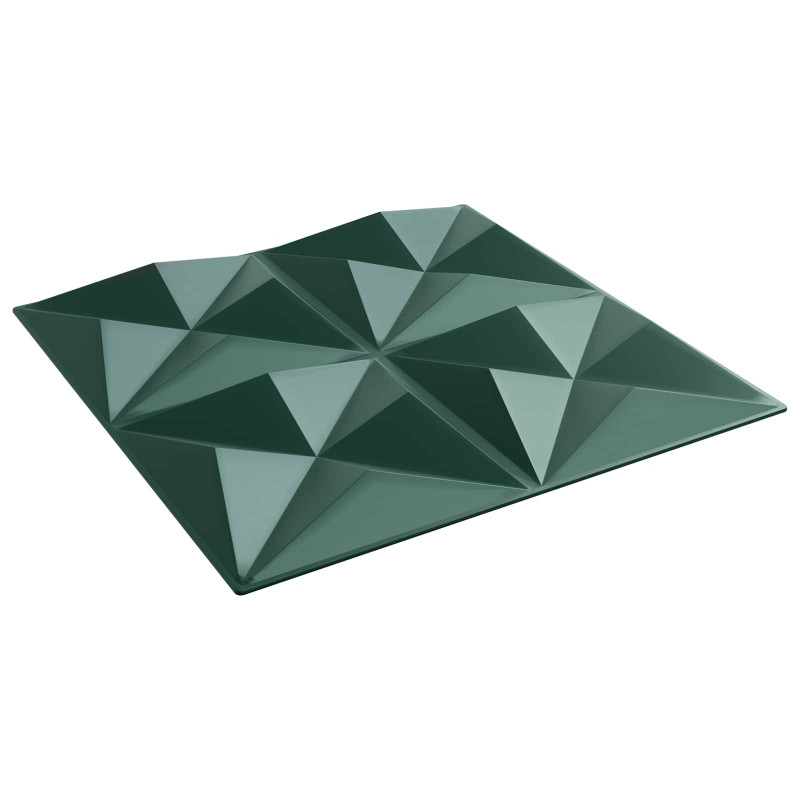 Panele ścienne 48 pcs Zielone origami 50 x 50 cm Pianka XPS