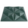 Panele ścienne 48 pcs Zielone origami 50 x 50 cm Pianka XPS