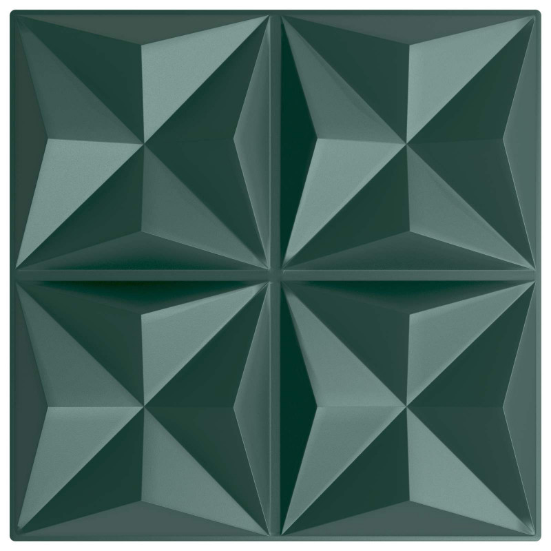 Panele ścienne 48 pcs Zielone origami 50 x 50 cm Pianka XPS