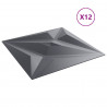 Panele ścienne 12 pcs Szara gwiazda 50 x 50 cm Pianka XPS