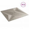 Panele ścienne 12 pcs Beton gwiazdy 50 x 50 cm Pianka XPS