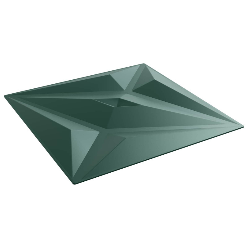 Panele ścienne 12 pcs Zielona gwiazda 50 x 50 cm Pianka XPS