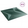 Panele ścienne 12 pcs Zielona gwiazda 50 x 50 cm Pianka XPS