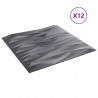 Panele ścienne 12 pcs Szary Kamień 50 x 50 cm Pianka XPS
