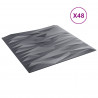 Panele ścienne 48 pcs Szary Kamień 50 x 50 cm Pianka XPS