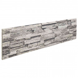 Panele ścienne 10 pcs Jasnoszary 100 x 25 cm Pianka EPS