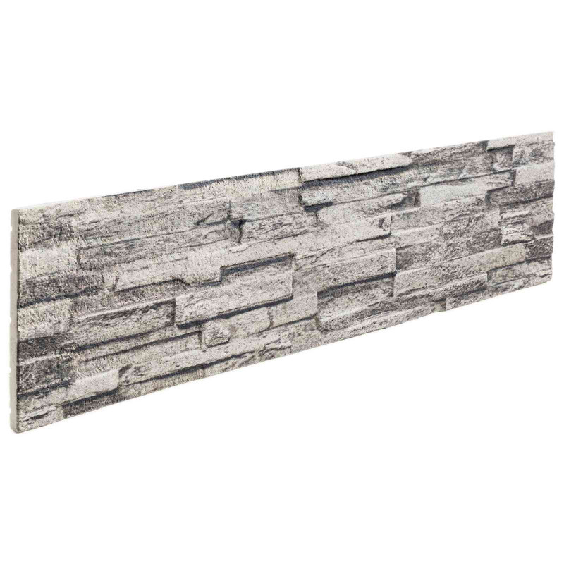 Panele ścienne 10 pcs Jasnoszary 100 x 25 cm Pianka EPS