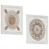 Dekoracja artystyczna 2 pcs Brązowy i biały 40 x 40 x 1,5 cm
