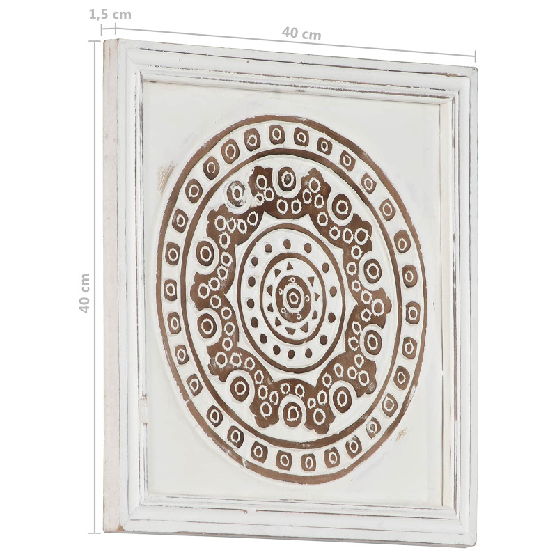 Dekoracja artystyczna 2 pcs Brązowy i biały 40 x 40 x 1,5 cm