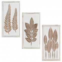 Dekoracja artystyczna 3 pcs Brązowy i biały 40 x 40 x 1,5 cm