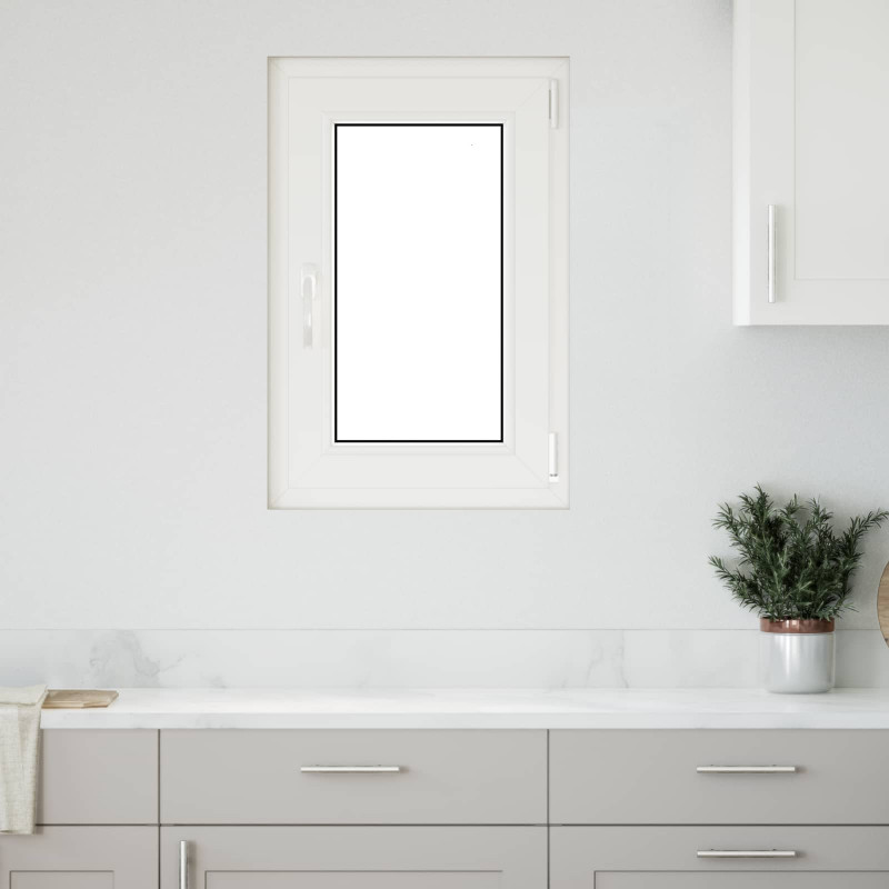 Okno piwniczne RISOR 50 x 75 cm PVC i szkło Biały