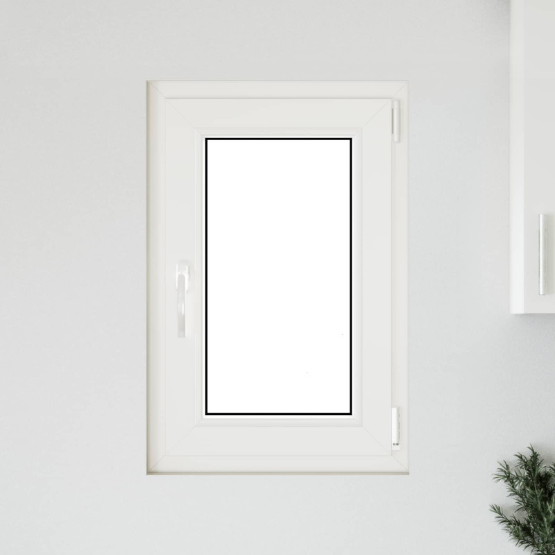 Okno piwniczne RISOR 50 x 75 cm PVC i szkło Biały