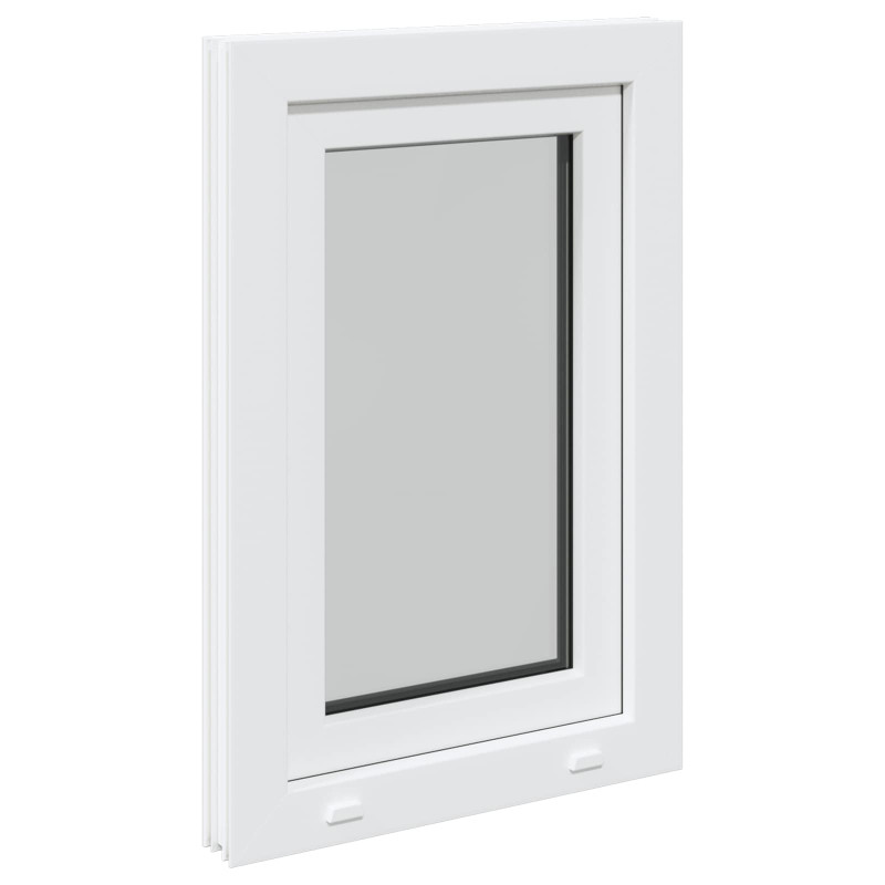 Okno piwniczne RISOR 50 x 75 cm PVC i szkło Biały